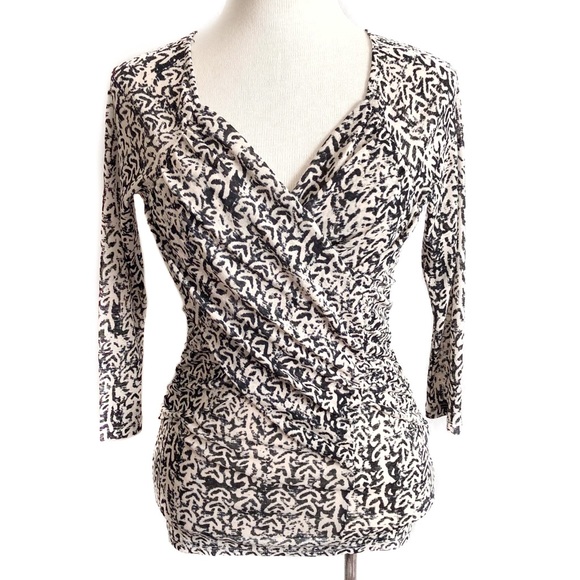 Anthropologie Tops - Anthropologie {Meadow Rue} Faux Wrap Print Top